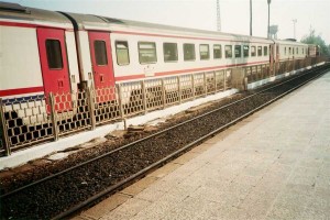 TVS2000 pullman cars attached to Cukurova Mavi Treni at Adana station. 2001. Photo Gökçe Aydin.