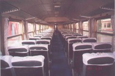 Interior of a black-red Pullman. Note that all of them do not have the same interior. 2001. Photo Gökçe Aydin.