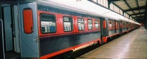 The regional car of Haydarpasa Adapazari local express train, ready to depart from Haydarpasa. 2001. Photo Gökçe Aydin.