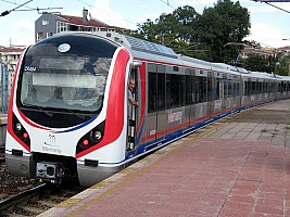 Marmaray stock on suburban service at Bostanci Station 19 August 2012