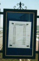 The winter 2001 - 2002 timetable. January 2002. Photo JP Charrey
