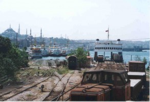 The ferry link span at Sirkeci. 2002 Photo Malcolm Peakman