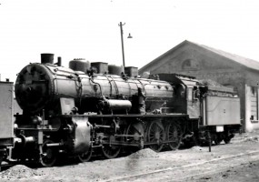 46008 outside Ankara Depot. 19th August 1955. Photo Alan Swale