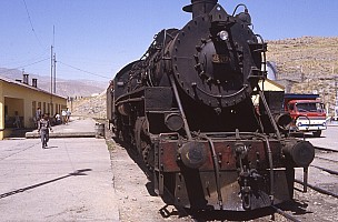 46212 pushing cars into ferry Orhan Atliman, August 1983, Photo Barry Arnold