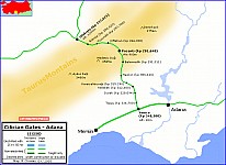 Map of Cilician gates