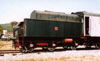 Close-up view of the tender