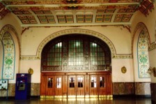 the concourse inside the station
